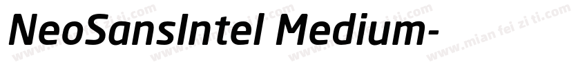 NeoSansIntel Medium字体转换